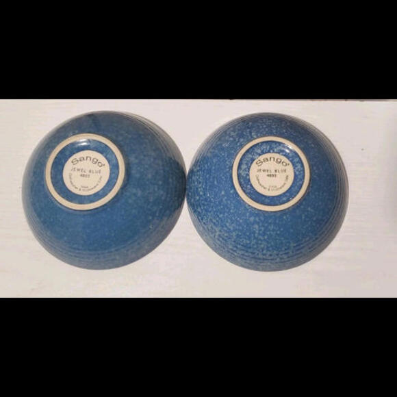 Sango Jewel Blue Cereal/Soup Bowl #4893 Set of 2 - Picture 5 of 5